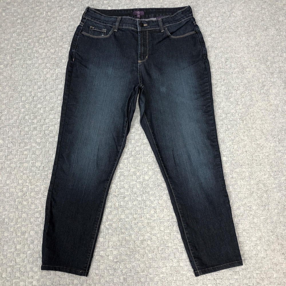 NYDJ Not Your Daughters Jeans Legging Jeans Womens 12 Dark Wash Made in USA Norm
